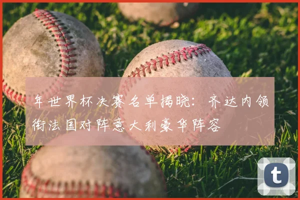 年世界杯决赛名单揭晓：齐达内领衔法国对阵意大利豪华阵容